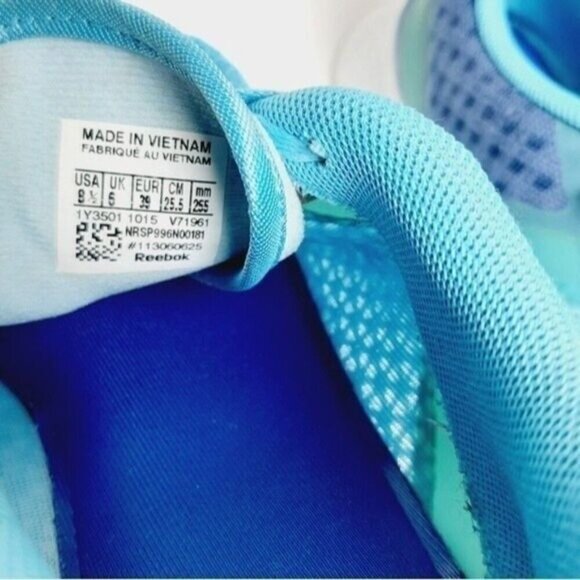 Reebok Blue and White Athletic Shoes with Breathable Mesh smoothfuse technology - Picture 13 of 14